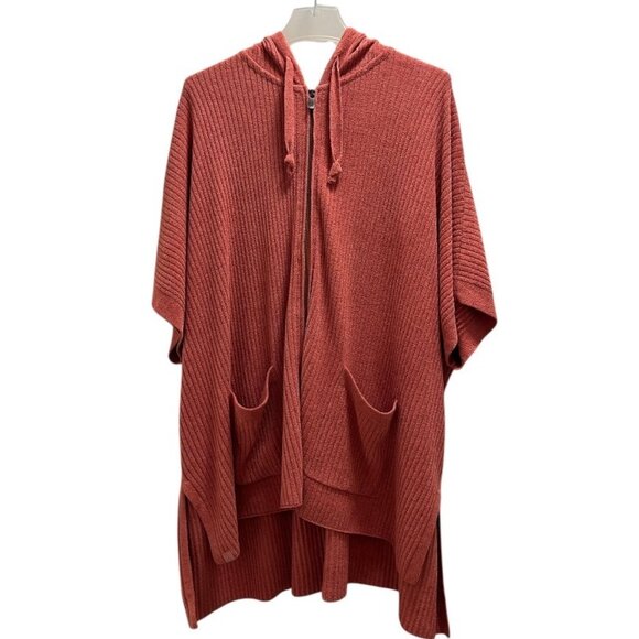 Barefoot Dreams Cozychic Ultra Lite Short Sleeve Full Zip Up Hoodie Size 1X - Picture 1 of 14